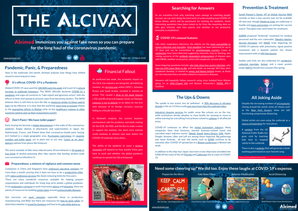 Alcivax 2nd edition - Weekly digest on COVID-19 coronavirus