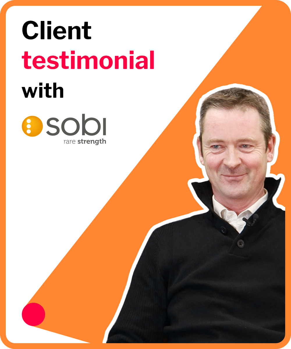 Client video testimonial by Antoine Delmotte, Business Unit Director at Sobi, on the rare disease market launch strategy, with Alcimed.